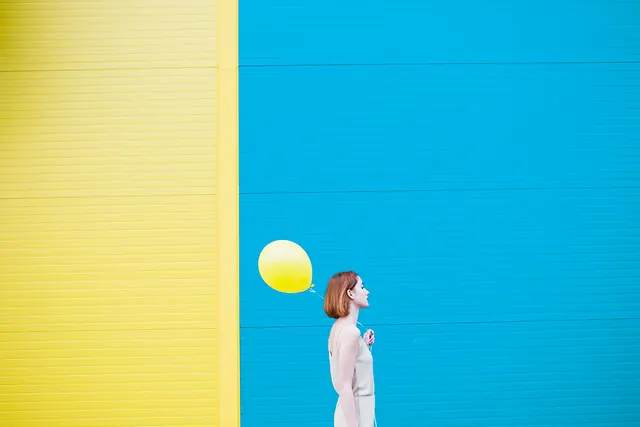 Minimalist Portrait with Geometric Contrast, minimal, geometric, vibrant