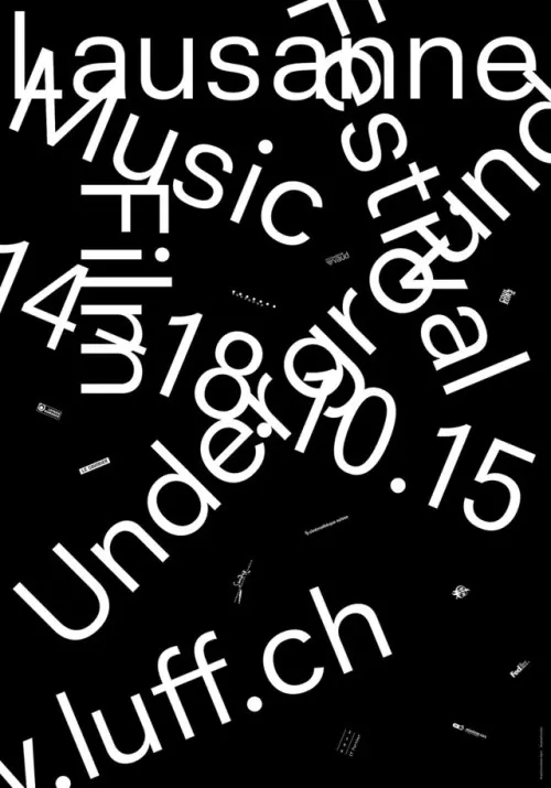 Hausabene Music Typography Collage, brutalist, neo-brutalist, high-contrast