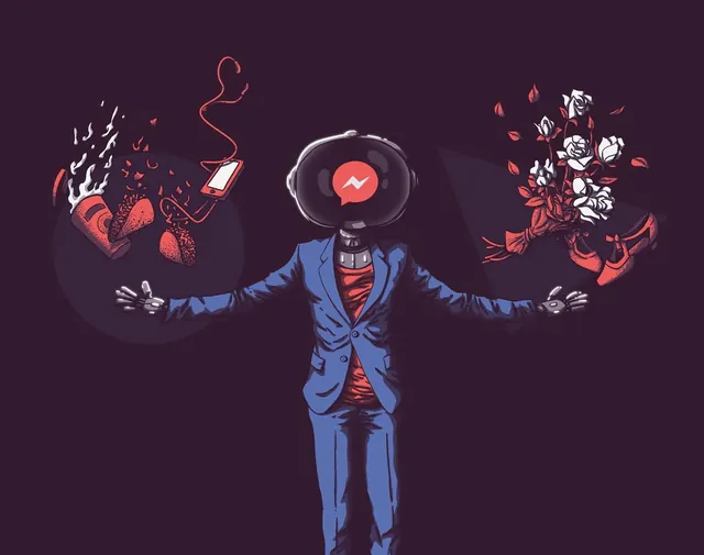 Surrealist Puppet Master Illustration, illustrated, dark-mode, dark
