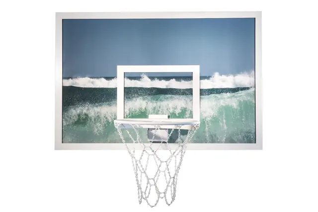 Ocean Wave Basketball Hoop Mockup, minimal, photographic, cool