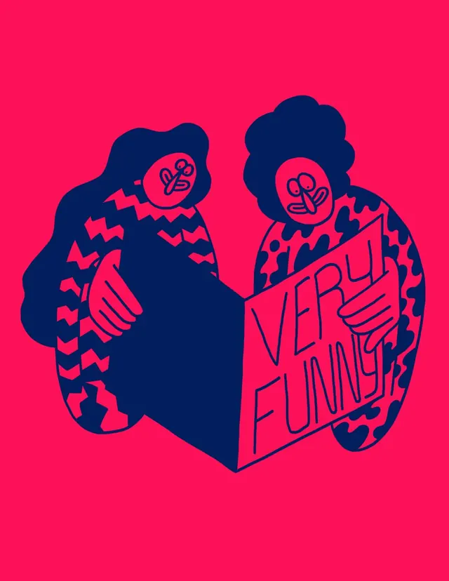 Very Funny Illustration, brutalist, neo-brutalist, vibrant