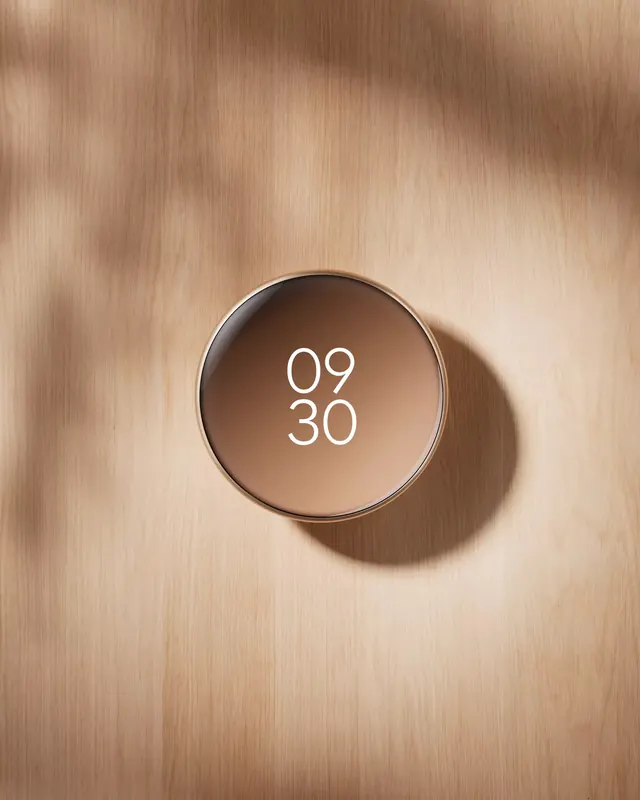 Minimalist Circular Clock Mockup, minimal, luxury, warm