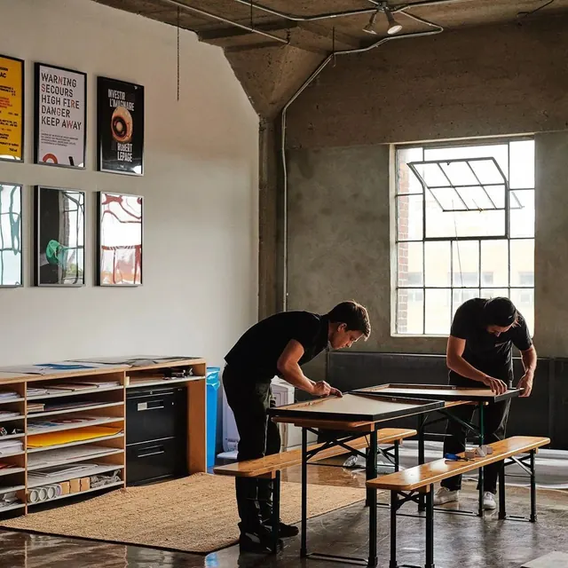Co-working Space Interior Mockup, minimal, photographic, muted