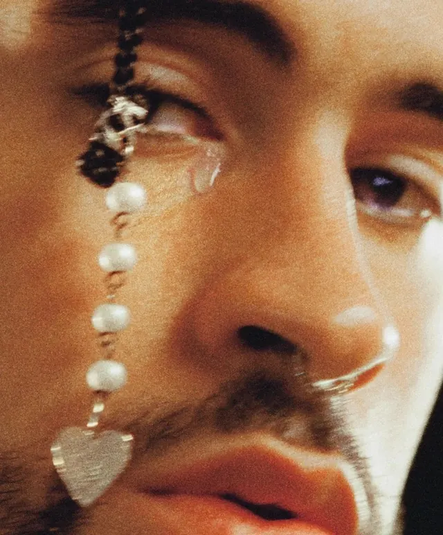Close-up Portrait with Jewelry, photographic, organic, warm