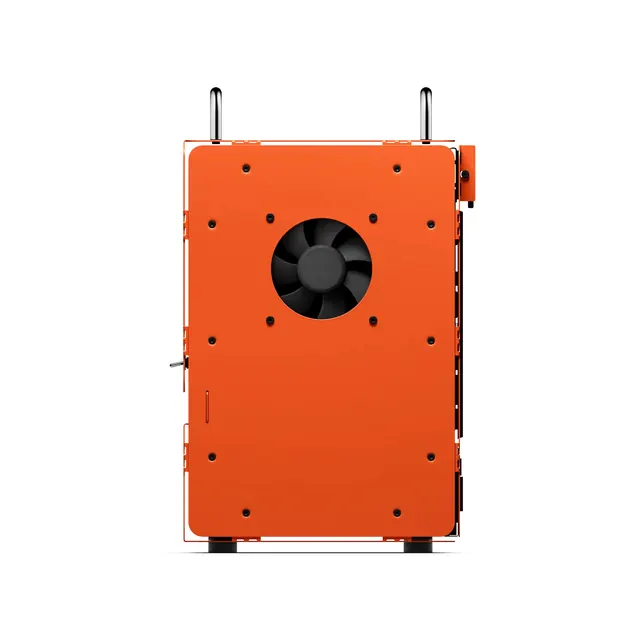 Orange Industrial Hardware Mockup, minimal, technical, vibrant