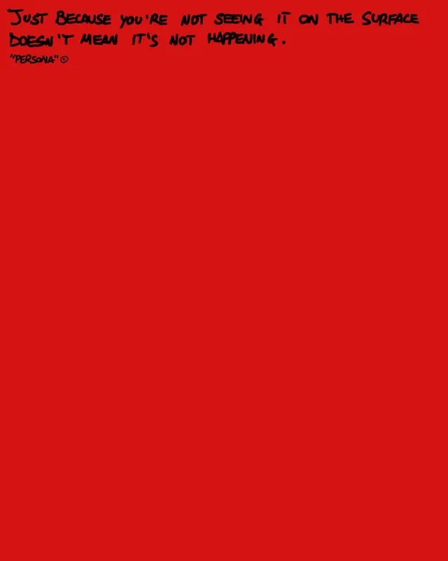 Red Text Graphic, brutalist, minimal, vibrant