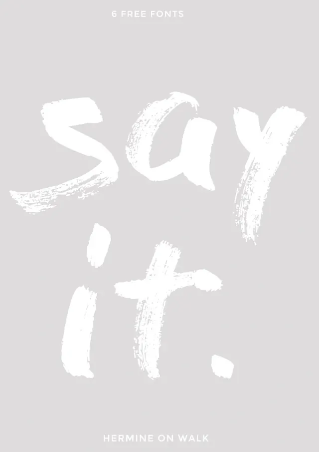 Say It. Type Specimen, minimal, monochrome, dark