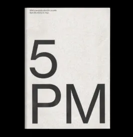 5 PM Typography Poster, minimal, swiss, high-contrast
