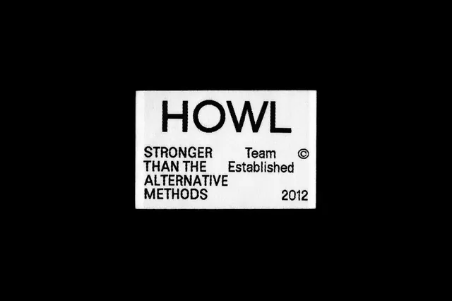 HOWL Wordmark Logo, minimal, swiss, high-contrast