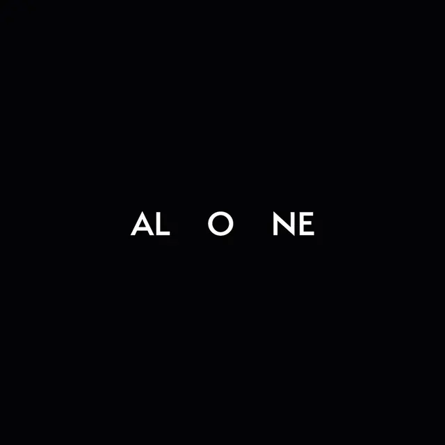 AL O NE Wordmark, minimal, monochrome, dark