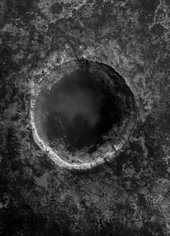 Abstract Crater Texture, monochrome, organic, monochrome