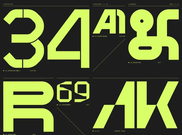 Geometric Typography Identity System, minimal, swiss, high-contrast