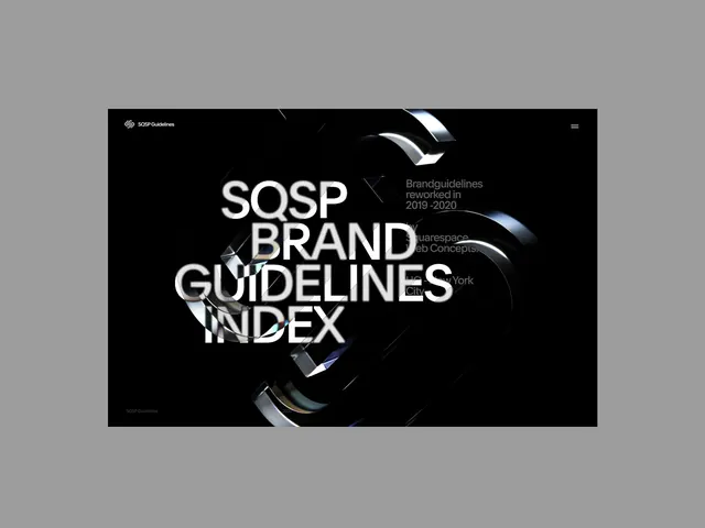 SOSP Brand Guidelines Index, minimal, dark-mode, dark