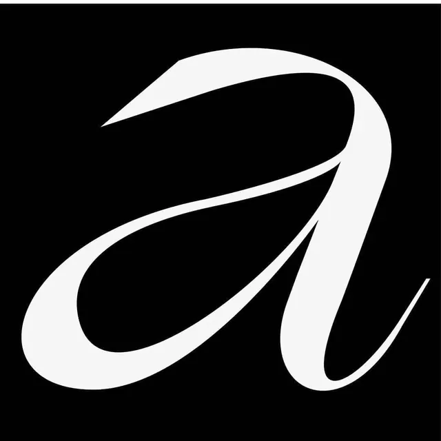Stylized Lowercase 'a' Graphic, minimal, monochrome, dark