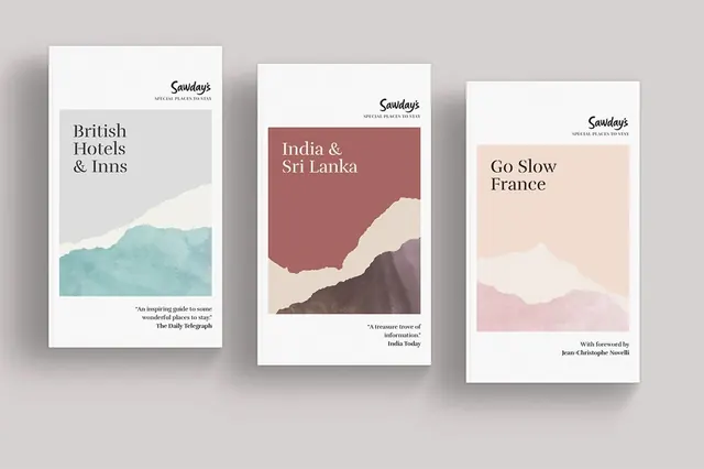 Travel Guide Design Mockups, minimal, editorial, muted