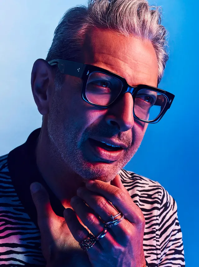 Portrait of a Man with Glasses, photographic, vibrant
