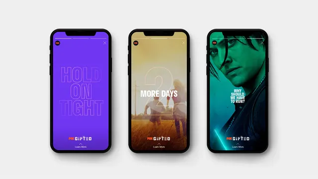 Smartphone App Interface Mockups, gradient-heavy, photographic, vibrant