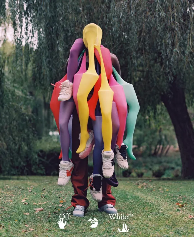 Abstract Humanoid Figure in Forest, abstract, playful, vibrant