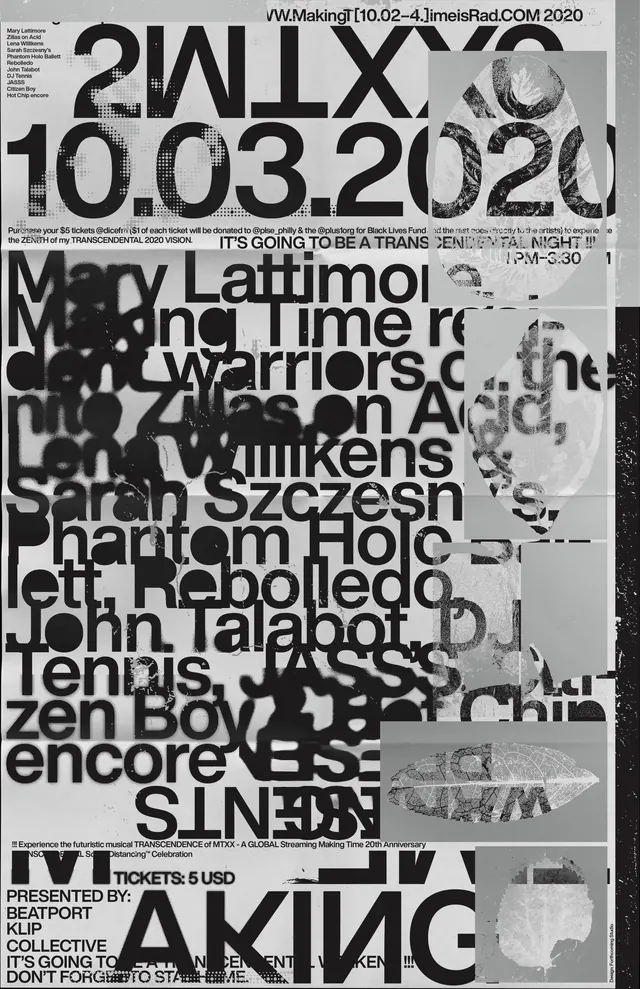 Typography Collage Poster, brutalist, maximalist, monochrome