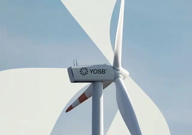 Wind Turbine Mockup with Logo, minimal, corporate-clean, light