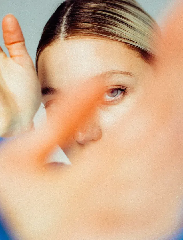 Abstract Portrait with Motion Blur, organic, photographic, warm