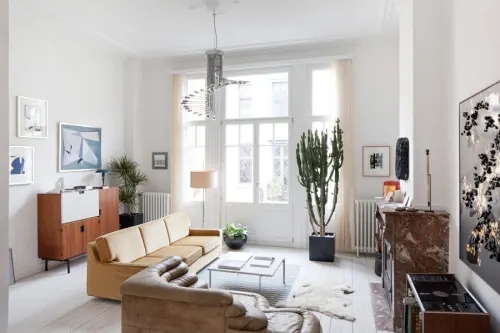 Modern Minimalist Living Room Interior, minimal, photographic, light