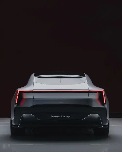 Luxury Car Rear View Mockup, minimal, luxury, high-contrast