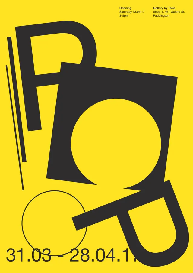 Abstract Typography Poster, swiss, brutalist, high-contrast
