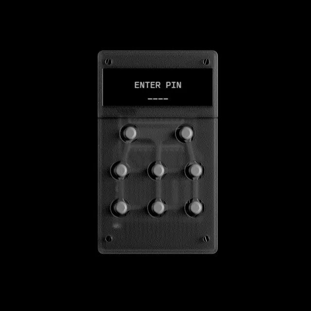 Security Keypad Interface, minimal, dark-mode, dark