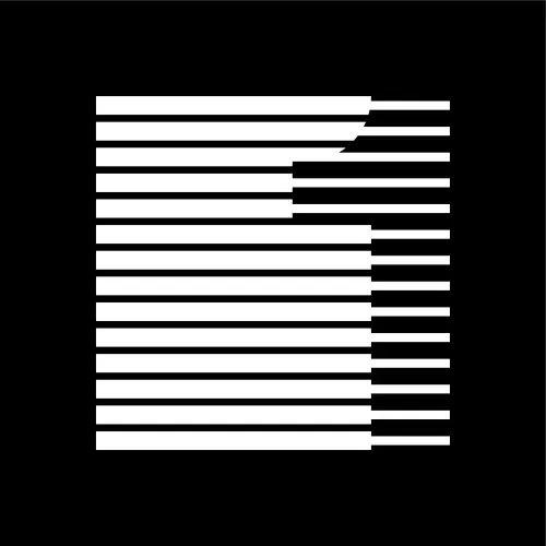 Abstract Horizontal Bar Graphic, minimal, swiss, high-contrast