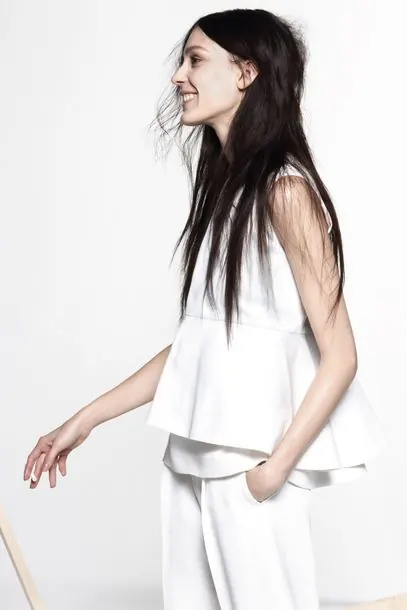 Fashion Editorial Portrait, minimal, photographic, monochrome