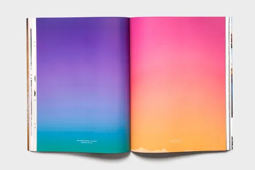 Gradient Editorial Spread, minimal, gradient-heavy, vibrant