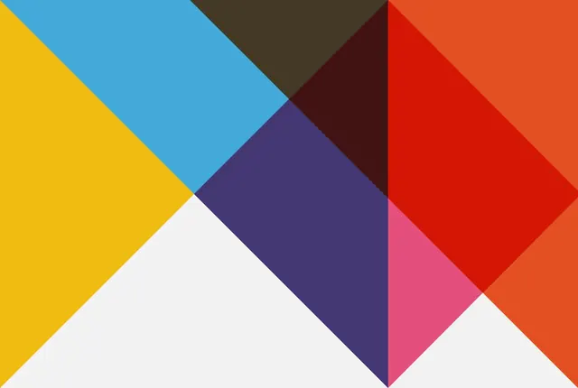 Geometric Color Block Composition, minimal, swiss, vibrant