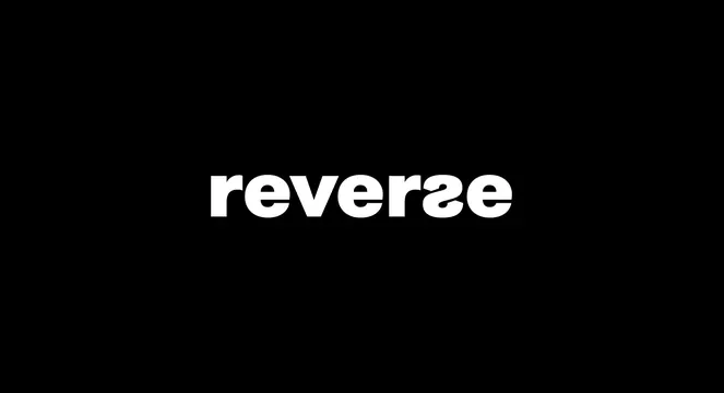 reverae wordmark, minimal, monochrome, high-contrast