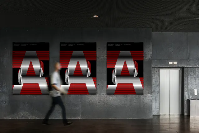 AAA Branding Mockup, minimal, swiss, high-contrast