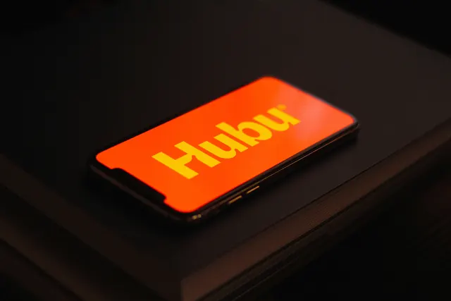 Pubub Wordmark Mockup, minimal, dark-mode, vibrant