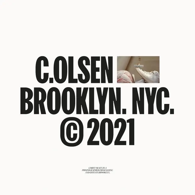 C.Olsen Brooklyn Identity, minimal, swiss, high-contrast