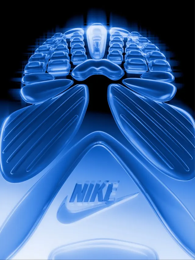 Nike Abstract 3D Render, 3d-render, glassmorphism, dark