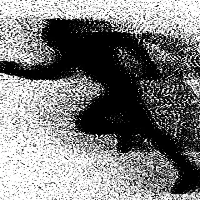 Abstract Grainy Silhouette, brutalist, monochrome, monochrome