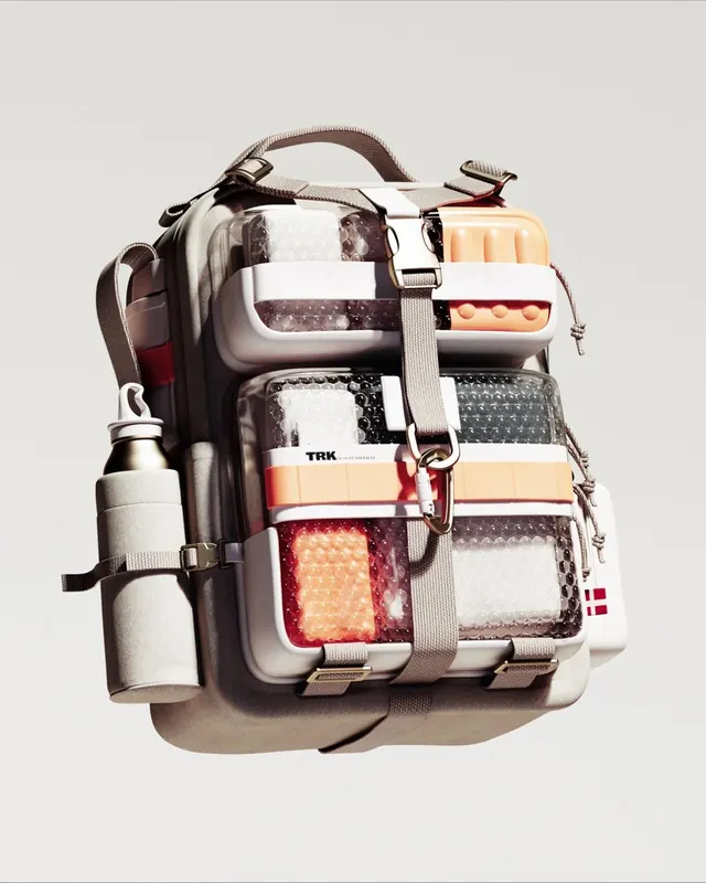 Technical Backpack Mockup, technical, 3d-render, muted