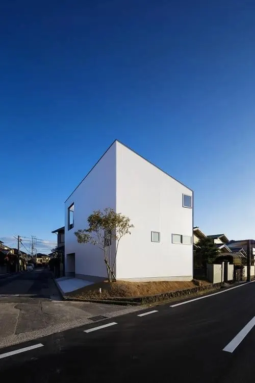 Modernist White Architecture, minimal, geometric, light