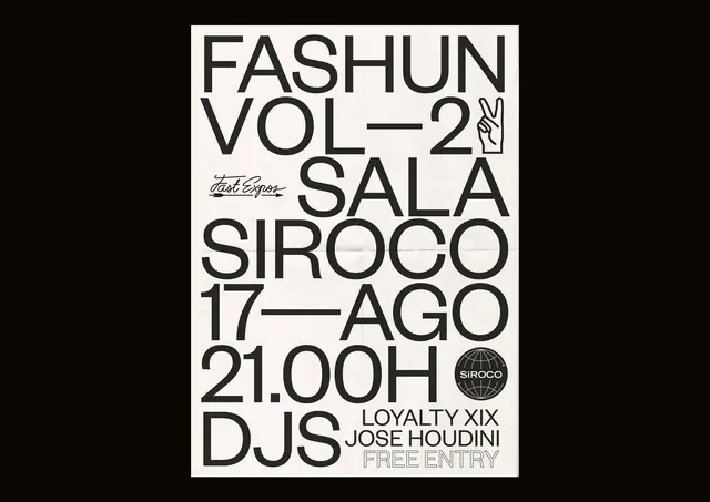 FASHUN VOL. 2 SALA Poster, brutalist, neo-brutalist, high-contrast
