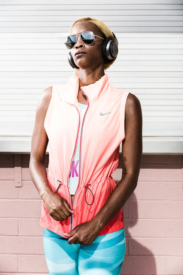 Fashion Photography of Woman in Sportswear, photographic, vibrant