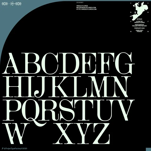 Typography Type Specimen, swiss, brutalist, high-contrast