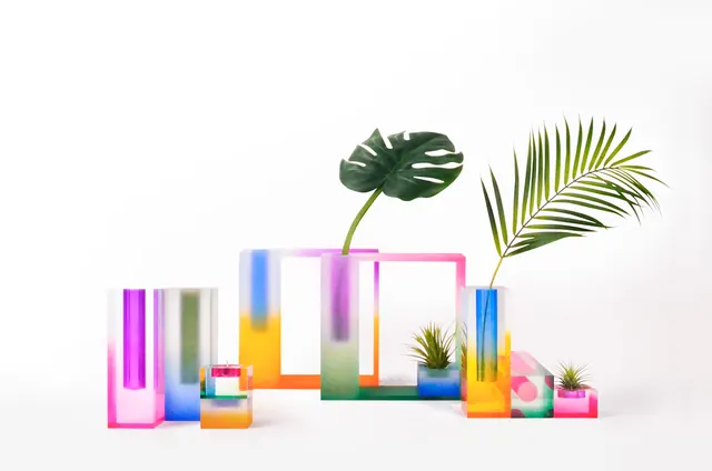 Tropical Gradient Abstract Composition, minimal, gradient-heavy, vibrant