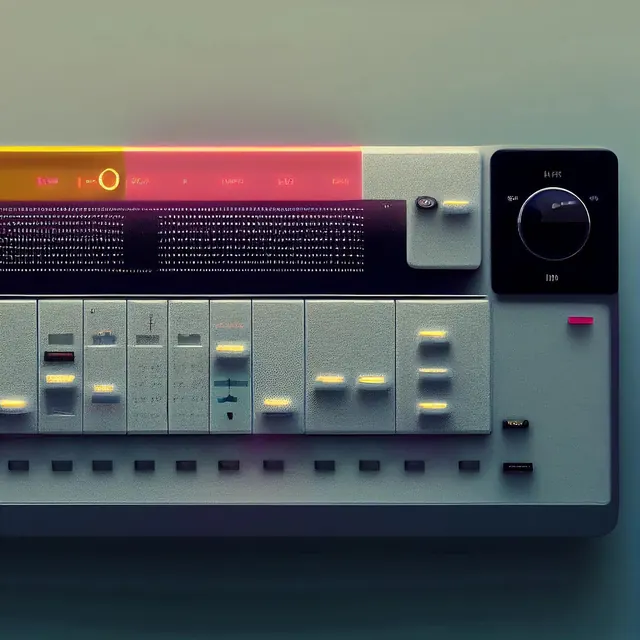 Hardware Interface UI Mockup, minimal, technical, light