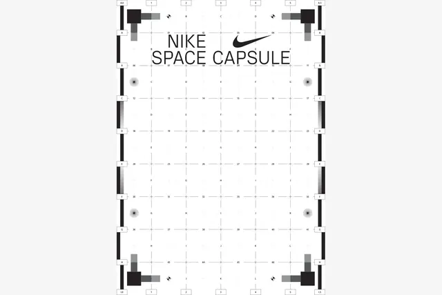 Nike Space Capsule Identity, minimal, swiss, monochrome