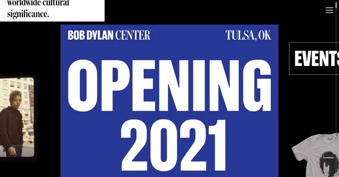 Bob Dylan Center Opening Announcement, brutalist, neo-brutalist, high-contrast
