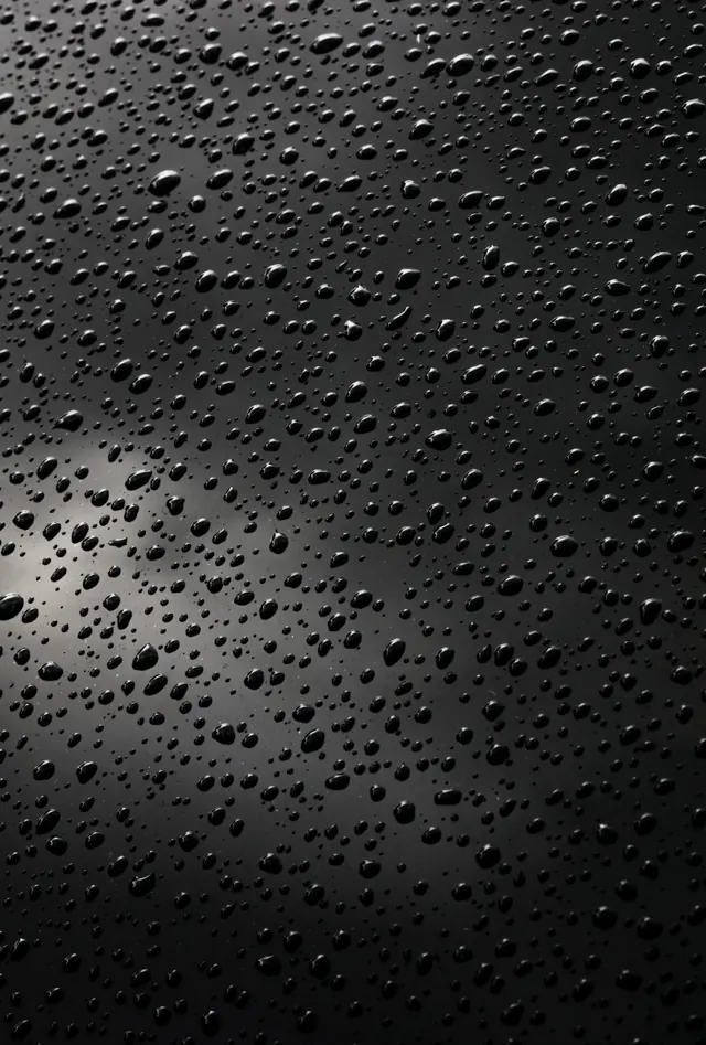 Water Droplets on Glass Surface, monochrome, photographic, monochrome