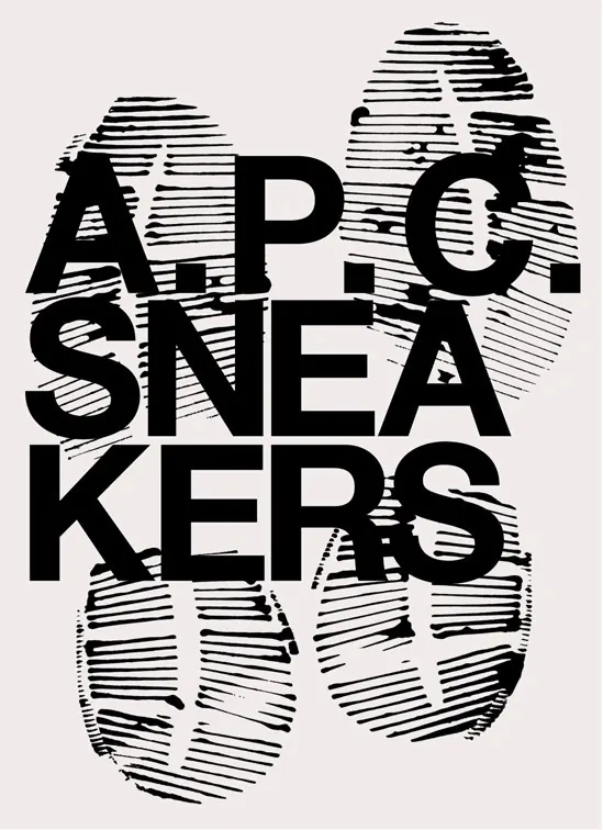 A.P.C. Sneakers Wordmark, brutalist, monochrome, monochrome